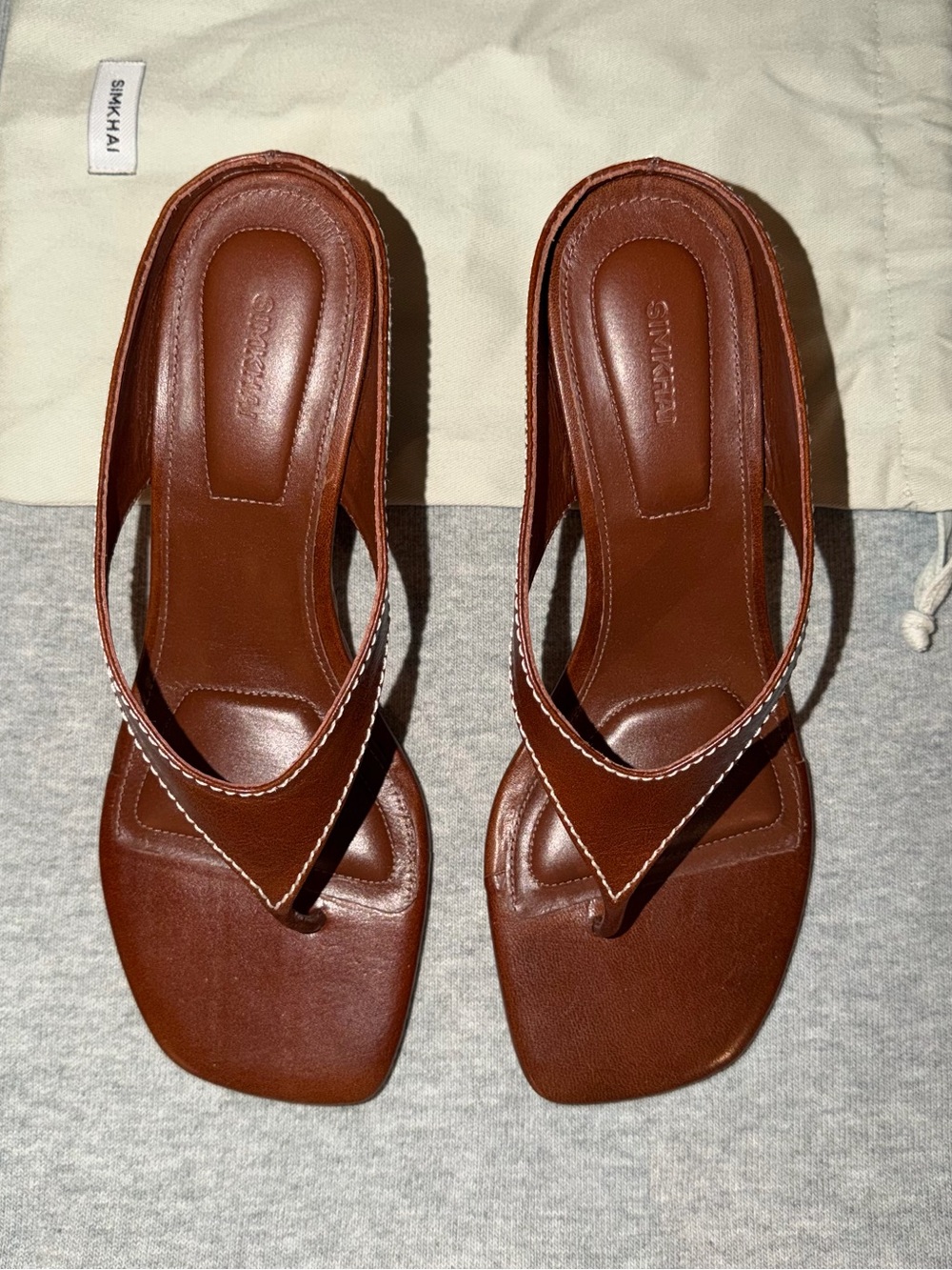 Simkhai Hazel Leather Thong Sandals